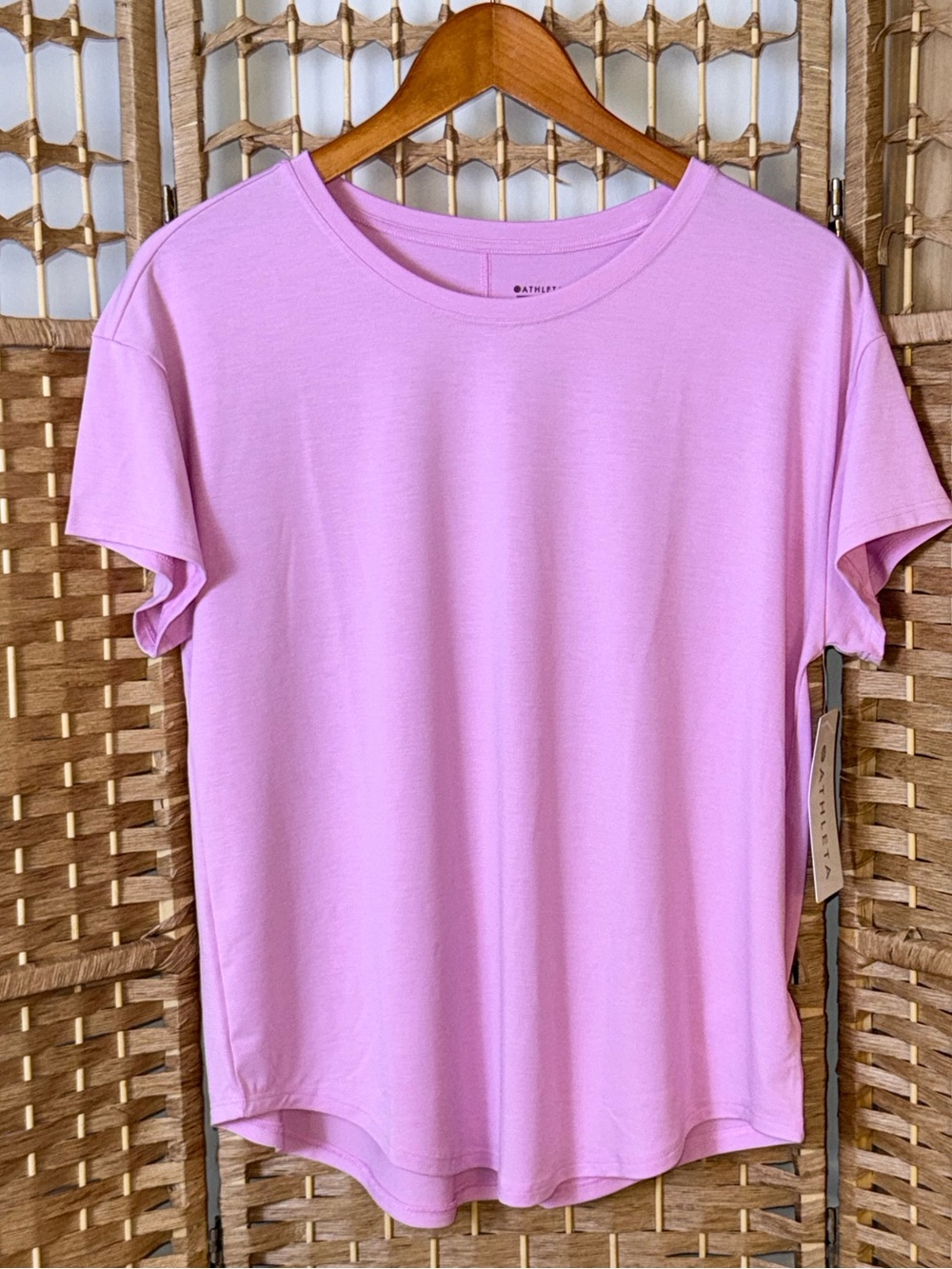 NWT Athleta Pink Short Sleeve Crewneck Tee